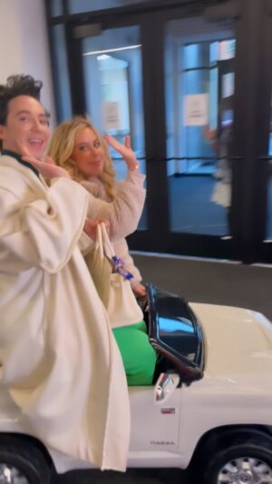 Johnny Weir Instagram - Just a casual drive. We literally couldn’t find places to edit. We know it’s long but, stay with us. We bring the glamour and the chaos. Beep Beep 🚗 
@taralipinski @johnnygweir 
#besties #car #figureskating