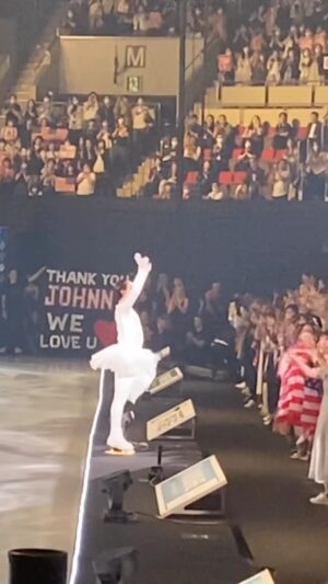 Johnny Weir Instagram - 1.July.2023 🥹 I’ll never get over this moment. My final bow. 
#figureskating #sports #olympics #fantasyonice #lastweek