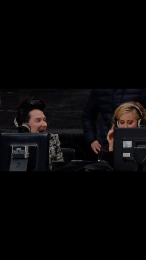 Johnny Weir Instagram - 28.1.2023 We didn’t have normal childhoods and are now living out our art class fantasies on live television… 🖼️ 
@taralipinski @terrygannon83 @nbcolympics  @ava_skates.2026 
#figureskating #art #drawing