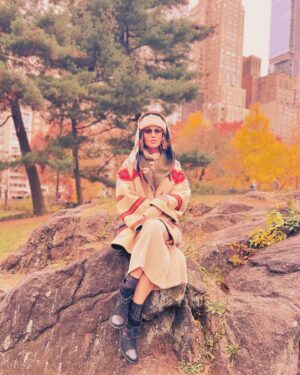 Jolene Blalock Instagram - As the sun casts its golden spell on Central Park, the leaves don their fiery hues, whispering tales of change with every gentle tumble to the ground. This enchanting prelude to winter, a canvas of orange and crimson, is nature's own storytelling, reminiscent of Gaiman's fantastical worlds woven within the mundane. Soon, the trees will stand as silent sentinels to the crisp air, their branches bare like the lines of a story yet to be inked. 'Tis the season of transformation, where every leaf tells a tale, and every chill breeze heralds the coming of festive whispers. Embrace the enchantment—winter's prologue is upon us.

For a touch of history, did you know that Central Park, designed by Frederick Law Olmsted and Calvert Vaux, was first established in 1858? It's a living piece of history, offering a natural retreat from the bustling city life and has witnessed countless seasons change within its embrace. #centralpark #family