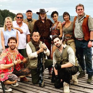 Jon Heder Instagram - Tremors is out tonight! Thailand was amazing, but the best part of making movies is the people you meet and the friends you make. To name a few, thank you @actormichaelgross @langrishecaroline @jackiecruz @cassie.clare1 @donmichaelpaul020 @richbrake for joining me in fighting monsters, eating incredible food, speeding down Thai country roads on bikes, hopping islands, dodging monkeys, visiting tiger temples, climbing thousands of mountain stairs, and discovering hidden beaches. Love them all and hope you love the movie!
#tremorsmovie #tremors7