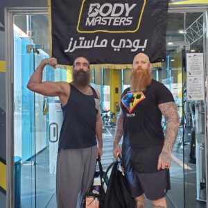 Jon Huber Instagram - Reunited Larry. 
Wyatt Family. 
Luke Harper and Erick Rowan. 
Bludgeon Brothers. 
Harper and Rowan. 
Luke Harper and Erick Rowan. 
Many incarnations of a badass team. 
Had to travel to Saudi Arabia for this picture after the draft. 
Body masters is right. 
Kickoff Battle Royal tomorrow. 
See you there Rowan.

@erickredbeard 
@hardnockssouth