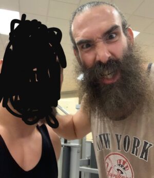 Jon Huber Instagram - Larry,  I ran into "__________" ________ _______ at the gym today. 
Edited for anonymity. 
Filter,  Clarendon.