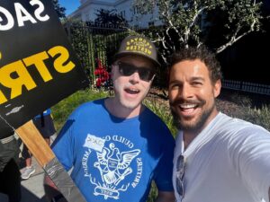 Jon Huertas Instagram - Another day of solidarity and camaraderie…something the AMPTP could learn from. We’re all supposed to be in this together…some of us are!  Like all these pals of mine! @therealnoahwyle @sarawyle @johnharlankim , my #generationkill brothers @ericladin @david_barrera @billy.bread.la @realmarcosanchez writers like @jackdolgen and even #IATSE with us like @stylismms  LFG!!! #sagaftrastrike #wgastrong