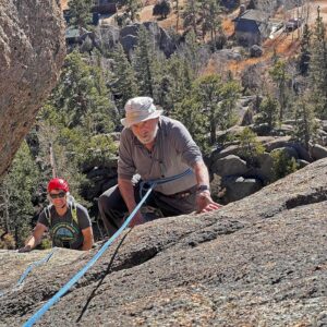 Jon Krakauer Instagram - Sunrise lighting up the Continental Divide above Wild Basin this morning. I shot the second photo yesterday while climbing on Lumpy Ridge with 2 very dear friends: Tom Hornbein and Harry Kent. Tom is now 91 years old. I met him 57 years ago when I was 9 or 10, shortly after he and Willi Unsoeld made the first ascent of the West Ridge of Mt. Everest—widely considered one of the greatest mountaineering feats of all time. Tom don’t need no stinkin’ harness—he still insists on tying in with a bowline on a coil.