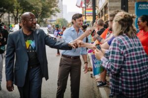 Jon Ossoff Instagram - 🌈 Pride Atlanta was a celebration! With my brother @raphaelwarnock!

Photo by @_danielschwartz