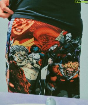 Jon Risinger Instagram - Hot girls get the new COVID booster and wear shorts with Mystique, Madelyne Prior and Dark Phoenix on them.
...
Shorts by @whitegoldindustries 
Shirt by @weaponprime 
COVID booster by Walgreens