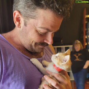 Jon Risinger Instagram - Yoga with kittens for the #garfieldmovie is the best way to spend a Sunday, turns out. And getting to see @chupiedoesntgiveameow again as a bonus? Day well spent.