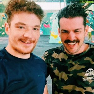 Jon Risinger Instagram - Took a fellow dad to the climbing gym and was blown away by how well he did his first time. He even learned how to "match his feet" and pulled one off successfully on a climb. I love showing people how to climb and getting to connect with them on health and wellness.
