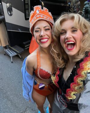 Jonalyn Saxer Instagram - There are a lot of great things about doing the parade, but to me, the best part is getting to cheer on friends in other casts. We get to giggle and take pics in our mismatched costumes. There’s no stress around the event, just joy and fun. And one of the many reasons I love Broadway. Love this community so damn much.