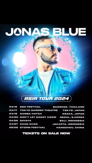 Jonas Blue Instagram - Where will I be seeing you guys? 👀