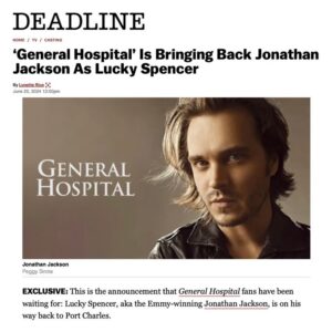 Jonathan Jackson Instagram - Thank you for the incredible response to my GH return. Much love! 
.
@GeneralHospitalABC @Deadline #GH #JonathanJackson #GeneralHospital