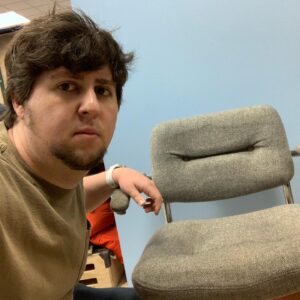 Jonathan Jafari Instagram - Spent some time today with this pissed off chair i’m sorry to report I could not cheer him up I think he will just have to work through it on his own 🙏🏻 thinking of him
