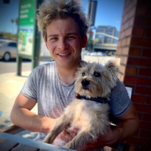 Jonathan Lipnicki Instagram - My boy @dennylipnicki has been with me for almost 14 years. Over the course of those years he has been there for me through whatever life threw my way, both good and bad. Over the last year my man  lost his vision, has been subjected to more vet visits, poking, prodding, and bs than you can imagine. His eye pressure was so high we thought he was going to need his eyes removed at one point, because the pressure was causing constant headaches for him. Today we are celebrating his eye pressure being the lowest it’s been this whole journey. If only WE could learn to adapt like dogs, they are true warriors and protectors. I have amazing people in my life who had our backs during this journey, you know who you are. ❤️❤️❤️❤️