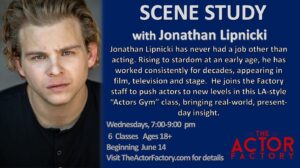 Jonathan Lipnicki Instagram - I have been really loving life out here in OKC!!! I am about to complete my first 6 week session, teaching actors @theactorfactory on Thursdays. We just sold out our second session on Thursdays, and are opening Wednesday evenings as well. I am excited to bring you everything I've learned the past 25 years of being an actor. Let's Grow!
Contact us at the bottom to sign up!