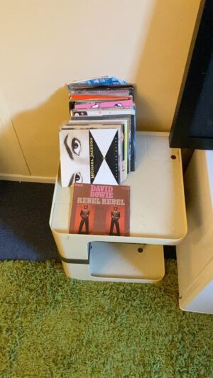 Jonathan Ross Instagram - Just starting Series 3 of The Masked Singer. I always  try to make my dressing room less bleak to hang out in. The Bowie paintings are by Jane, Betty and Honey!