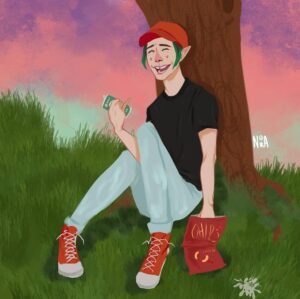Jonathan Whitesell Instagram - Sudsy & Chips 🍺 Love this art style 💚 #caos

✍: @noramarietries