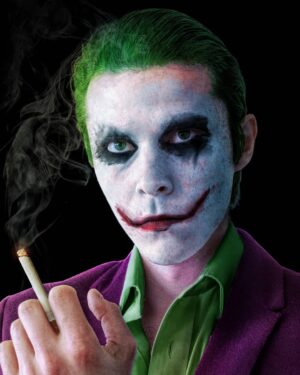 Jonathan Whitesell Instagram - The Joker 🃏

"Madness is the emergency exit…
You can just step outside, and close the door on all those dreadful things that happened. You can lock them away… FOREVER." 🤡

Just having a little fun... Wanted to challenge myself. Digital makeup is tough hahaha 🤪