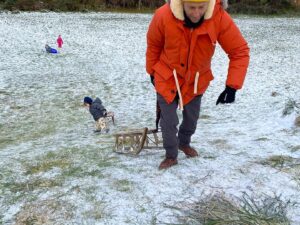 Jonnie Irwin Instagram - Snow   toboggan = fun-times!