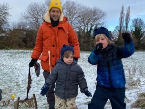 Jonnie Irwin Instagram - Snow   toboggan = fun-times!