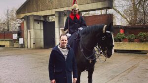 Jonny Lee Miller Instagram - Had the honour of getting a tour of Knightsbridge barracks the other day, and visiting the Household Cavalry! It’s a village unto itself in the heart of London. The farriers shop is like stepping back in time and the skill, pride and history in all the departments, from tailors to leather works is incredible. Many thanks to all for the hospitality and especially @c_newby_ ! #householdcavalry #lifeguards #bluesandroyals