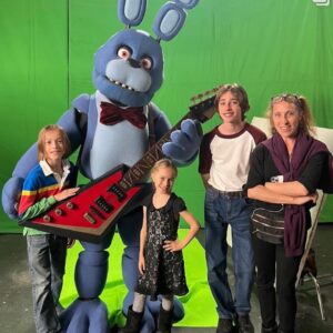 Jophielle Love Instagram - It’s a family affair! 
@fnafmovie 
My dad @jade_is_bonnie  is  Bonnie and is also a high-wire walker and stuntman @fire_high_wire 

My brother Raphael @raphael_luce  is also young Vecna / 001 / Henry Creel in Stranger Things @strangerthingstv 

My brother Gabriel is the biggest FNAF fan and he helped and advised the animatronics when they had questions about the fandom.  @therealgabrielsky is also an actor. 
My two brothers appear in the Freddy Fazzbear’s Pizzeria infomercial in the movie … A quick cameo … just because who wouldn’t want to be in there somehow? 
My mom Karine @karinettesoleil is a stuntwoman , she tested some stunts for Aby and she also manages the whole family and others for Meet & Greet with the fans. @comicconsmanager 
The whole family is heading to Peru 🇵🇪 next to meet the fans there! How fun! 
Always on an adventure … @boat_high_life 
Now you know it all!

@jophiellelove