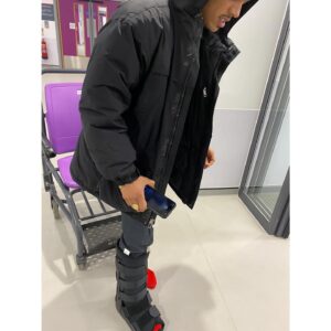Jordan Bolger Instagram - Fun fact…well, wasn’t that fun but…I broke my foot about half way through filming. Made it work though 💪🏽😅