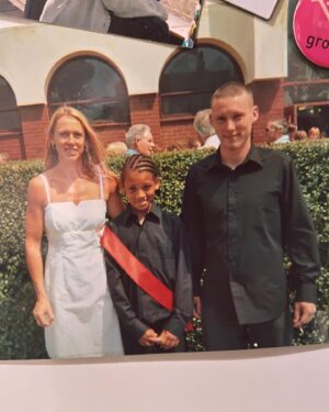 Jordan Bolger Instagram - Of course we both had black eyes on my confirmation day 🤦🏽‍♂️🤣 mine was either from a door closing on my face or bumping faces with someone at lunch time 🤔.....my brothers ?......who knows 🤣 either way, Marjay was proud ❤️😂