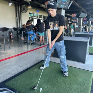 Jordan Clark Instagram - It takes a lot of balls to golf the way I do. 😭 #topgolf #golf #teeoff