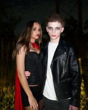 Jordan Clark Instagram - I bite…. You bleed… You may fight…. But I MUST feed 🩸 #vamplife #vampire #halloween #halloweencostume #halloweenmakeup 📸 @justin_rushetsky