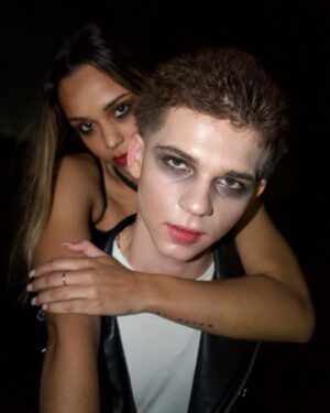 Jordan Clark Instagram - I bite…. You bleed… You may fight…. But I MUST feed 🩸 #vamplife #vampire #halloween #halloweencostume #halloweenmakeup 📸 @justin_rushetsky