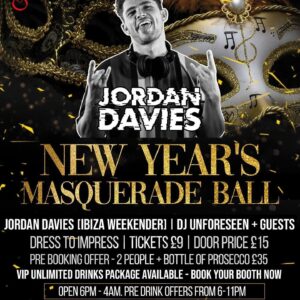 Jordan Davies Instagram - Hope ya all had a Geeat Christmas 🎄

Next up is New Year’s Eve & it’s a big one! Been working away getting prepared for what’s gonna be a wild night…

Make sure you get your tickets & best dress costumes ready for @angelsbarandclub where it’s the masquered ball. I will be there DJ’ing bringing you into the new year with the big countdown & champagne celebrations. 
 
Then it’s @thirdavenuehove with them releasing the third wave of tickets for @b.roll.singh_presents where you’ll catch me there late until 4am in the morning with all your sexy house & garage vibes 😎

Make sure you hit the venues up for tickets as not to miss out 💥 Can’t wait to be partying & finishing the 2023 season in style 🤘🏼🎧