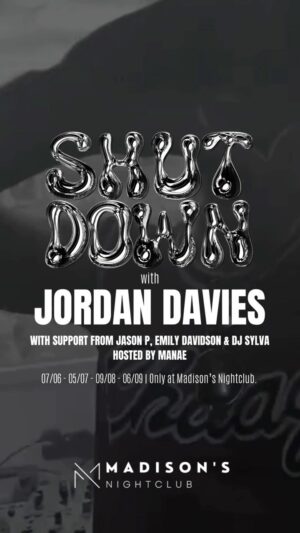 Jordan Davies Instagram - YOUR FIRST HEADLINER! @jordanweekender will be joining us over 4 dates through the summer, bringing ALL his energy and an incredible DJ set 🎧 

Jordan will be headlining:
Friday 7th June
Friday 5th July
Friday 9th August
Friday 6th September

Only at Madison’s Nightclub 💥 

#kavos #kavos2024