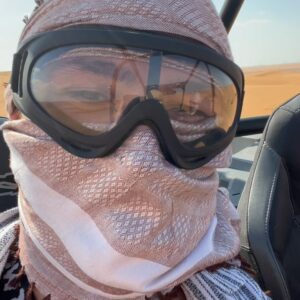 Jordan Davies Instagram - DJing to the Desert 

Day 1 was all about the DJ’ing but today was about exploring the dessert. Getting to Ride camels, sand boarding & driving buggy’s all over the desert was so much fun. 

This was always something I wanted to do when I was here & thank you to the @bnbtravelandtours for taking us on the journey. Was a day to remember. 

Tomorrow it’s back to business 😎🎧 @fivepalmjumeirah