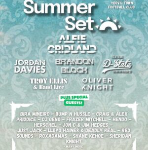 Jordan Davies Instagram - FULL LINE UP 🎪

Festival season is coming & to be a part of this brand new festival is gonna be great fun 🎧 Make sure you hit up @summersetfestofficial to get your tickets before it’s too late 😎🎪 

Sunset juicee will also be available to buy at the festival & it’s our first one of the year. It’s gonna be jam packed with so many amazing artists. So Yeovil I will see you all soon 😎🎧 

#summersetfest