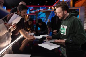 Jordan Klepper Instagram - Busy week. Best crew in the biz. 

Photos @pbsthephotographer