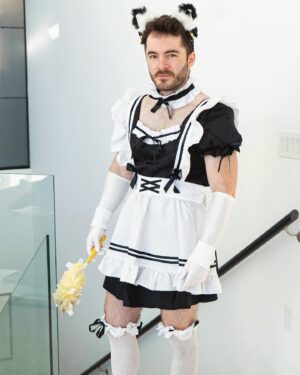 Jordan Maron Instagram - Welp, we raised $25,000 for @gamechangerorg the other week, so as promised I will play in Saturday’s Minecraft Championship dressed as a cat maid.