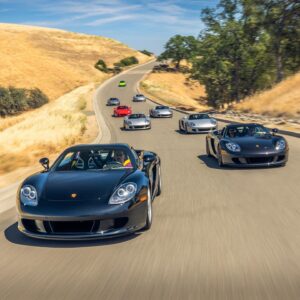 Jordan Maron Instagram - Got to go on a super cool trip last week driving with a group of Carrera GTs through Northern California. Was great to have my dad able to join me to share the experience. My driving only made his back a little sore 😬 thanks for having me @luxuryrallyclub 
📷 @dco.photography
