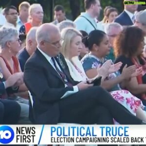 Jordan Shanks Instagram - Why is Scomo texting during ANZAC Day dawn service? #scomo #ausvotes #auselection #scottmorrison #ausvotes2022