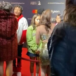 Jordyn Curet Instagram - #grammysnextgen 🫶
I had a blast attending this party and meeting the extremely talented @lauramarano ❤️ Thank you @mayhementertainmentpr and @recordingacademy for the invite !!
.
.
.
.
.
#jordyncuret #recordingacademy #grammys2024 #sweetyhigh #lauramarano #gettyimages #golfwang #sonos #grammysnextgenparty #mayhementertainmentpr