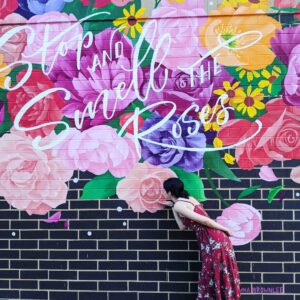 Jordyn DiNatale Instagram - Flowers on flowers on flowers 🌹
.
.
.
.
#iowa #roadtrip #muralart #roses