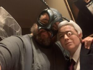 Jorge Garcia Instagram - Quick last minute couples costume we threw together for a group Halloween Zoom.  Built that Pence wig in about an hour.