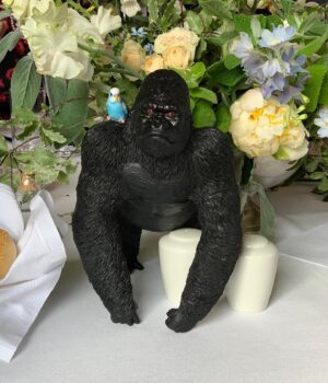 Jorge Garcia Instagram - Happy first year anniversary babe!
For our wedding instead of “boy meets girl” we went with the theme “bird meets gorilla.”