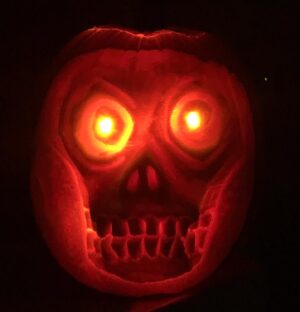 Jorge Garcia Instagram - First attempt at a sculpted pumpkin and boy is my arm tired.