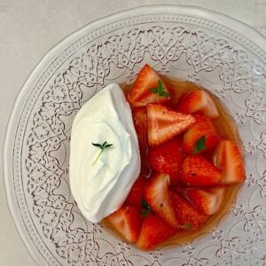 José Andrés Puerta Instagram - Is there anything that says summer is just around the corner like a container of bright red, juicy, fragrant strawberries from the farmers market? Peak season strawberries and vinegar go together as well as wine and cheese or bread and olive oil…but it’s not always the most obvious pairing! 

Subscribe to my Longer Tables substack at the link in my bio to get today’s recipe featuring vinagre de Jerez—sherry vinegar. And remember...peel your strawberries for the best result! 😜 🍓