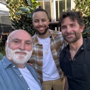 José Andrés Puerta Instagram - Thankful to my friends @stephencurry30 and Bradley Cooper for sharing their talents and wisdom with me this year on the @bottlerocknapa @williamssonoma Culinary Stage!!