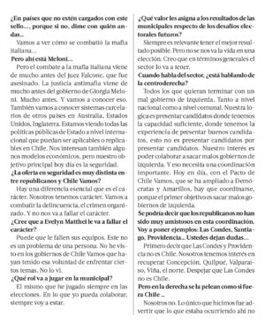 José Antonio Kast Instagram - “Ver a la ciudadanía en paz en El Salvador para mí no es populismo, es solucionar un problema”.

Les dejo aquí la entrevista de La Tercera para que puedan revisarla. 

¿Que opinan? 👀 Los leo en los comentarios…