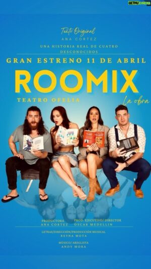 José Luis Badalt Instagram - 11 DE ABRIL ESTRENAMOS!!!
.
Será un placer que nos acompañes en el gran estreno de ROOMIX “La obra”.

Es una comedia de enredo con tintes dramáticos que te hará recordar cuando tuviste un compañero de cuarto, cuando saliste de tu casa por la búsqueda de tus sueños y cuando en algún momento faltaba ese dinero para cumplir tus objetivos. 

¡No te la puedes perder!
BOLETOS A LA VENTA EN TICKETMASTER, 
El enlace en esta en nuestro perfil. 
TE ESPERAMOS!!!
🛋️