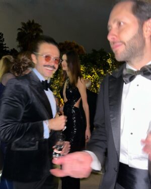 José María Torre Instagram - Y para complementar perfectamente este Tuxedo de #CasablancaAtelier cruzado 2 botones de velvet y detalles en los filos , camisa azul y bow tie también en velvet……..Tuve que correr por las gafas perfectas con mis queridos de @dryork y vaya que quedaron brutales!!
@lazare.studio 
#NewGentleman
