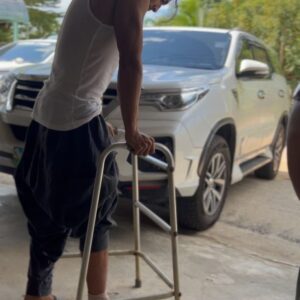 Joseph Angelo Instagram - When I broke my ankle in December, the doctor told me that I needed 2 metal screws inserted into my bone and if I don’t go through with the surgery then I might never fully heal. 

The recovery time will take at least 4-5 months not including 8 weeks physiotherapy, and the damage will cost me over 200K (ur boy don’t have health insurance lol)

I then went to visit this man (left) and he told me that if I skip surgery and spend sometime with him instead, then in a months time I’ll be able to walk again guaranteed..

Now who do you think I’m going to listen to? The actual doctor with a PhD in orthopedics, that works at a prestigious private hospital? OR the man with a fat belly?

Then you’re damn right I’m going to choose the fatman.
I told him I’m putting my whole faith in him and that I’ll bite my tongue, endure the pain and do WHATEVER he tells me

- Walk in circles (on broken foot)
- Foot presses with his feet (on broken foot)
- Foot rubs with “magic sauce” oil
- Daily intake of vitamin c-lookalike pills (could be placebo)
- Tickle fights (don’t ask)

In over 1 month, I was able to walk and run normally again.
It’s now been 4 months and I’m 100% recovered 💪🏽💯

Would I recommend this treatment to you? Yes and No.
It really depends on the severity of your injury.

But I do recommend to always see a doctor and get a second opinion from a qualified specialist. Health should always be NUMBER 1 priority, because no amount of money can buy that back once it’s gone. With that said, I chose to take a leap of faith (I already took a leap off a cliff to get here, so why the fuck not)

And the crazy thing about all of this, is that his service is free. He even let me rub his pot belly for good luck 🍀

Thank you fat belly man x